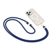 Popruh na telefón cez telo Tech-Protect C7S Rope, tmavomodrá/zlatá