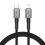 Kábel Tech-Protect Ultraboost DNA USB-C / Lightning PD27W/3A 100 cm, železnosivý
