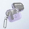 Tech-Protect Slim Hook puzdro s karabínkou pre Apple AirPods Pro 1 / 2, levanduľová