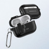 Tech-Protect tenké puzdro Slim Hook s karabínou pre Apple AirPods Pro 1 / 2, čierne
