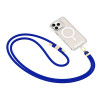 Popruh na telefón cez telo Tech-Protect C7S Rope, kobaltová modrá/zlatá