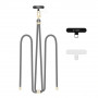 Popruh na telefón cez telo Tech-Protect C7S Rope, Crayon Grey/zlatá