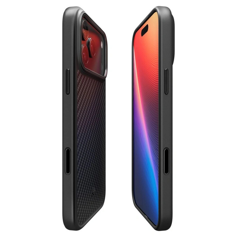 Spigen Enzo Aramid T Mag MagSafe puzdro pre Apple iPhone 17 Pro Max / 18 Pro Max, čierne