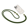 Popruh na telefón cez telo Tech-Protect C7S Rope, Hunter Green/zlatá