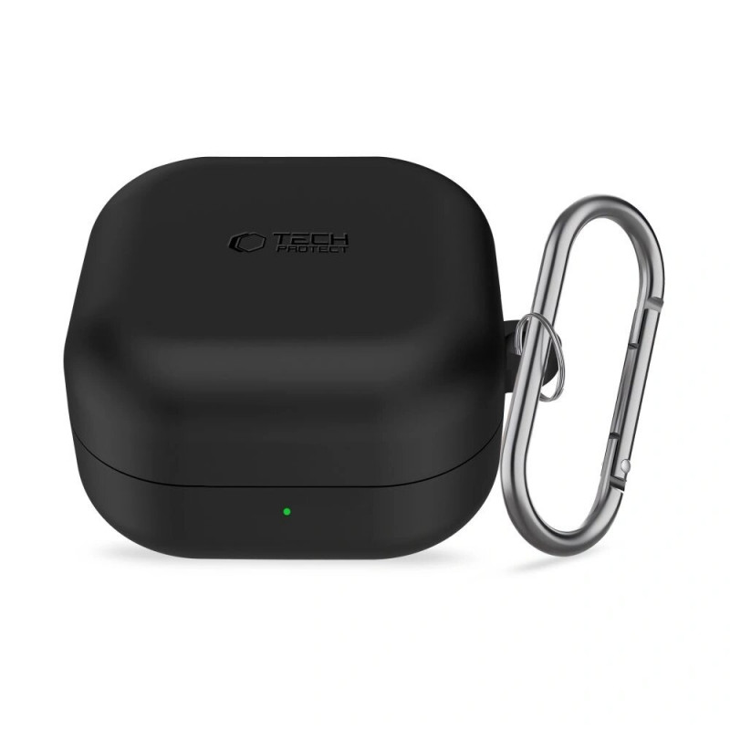 Tech-Protect Silikónové puzdro s háčikom pre Samsung Galaxy Buds 4 / 4 Pro, čierne