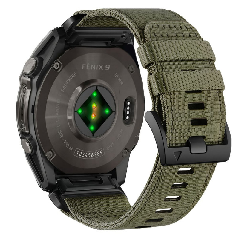 Tech-Protect Nylon Classic hodinkový remienok pre Garmin Fenix 5X / 5X Plus / 6X / 6X Pro / 7X / 8 / 8 Pro / 9 / 9 Pro 47 mm, Military Green