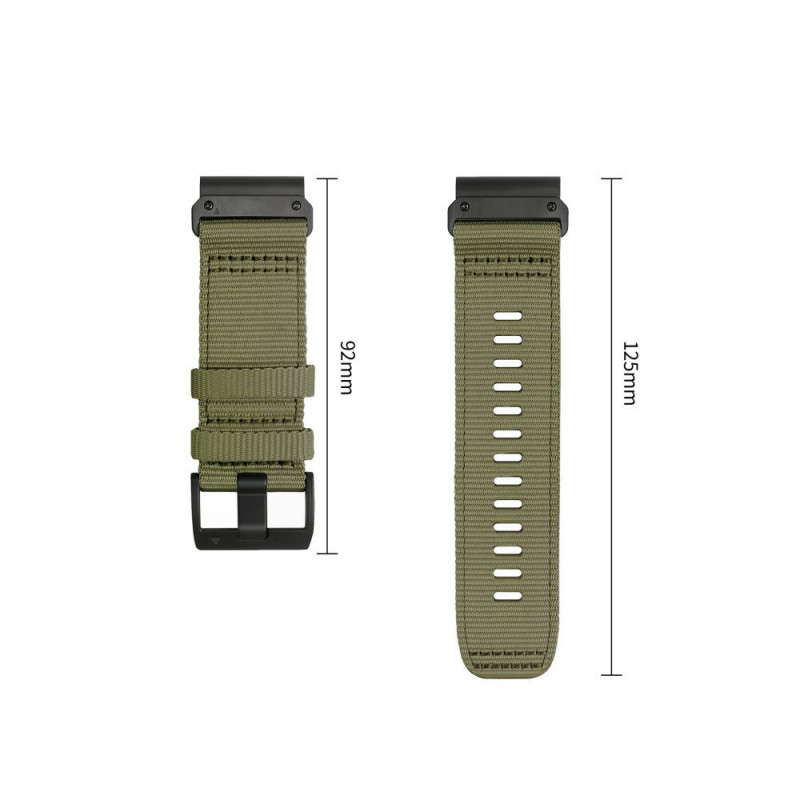 Tech-Protect Nylon Classic hodinkový remienok pre Garmin Fenix 5X / 5X Plus / 6X / 6X Pro / 7X / 8 / 8 Pro / 9 / 9 Pro 47 mm, Military Green