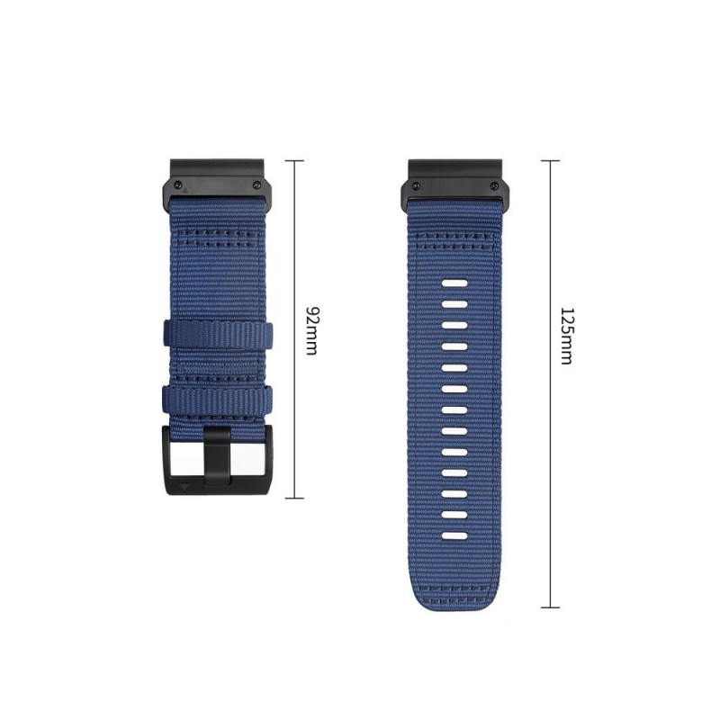 Tech-Protect Nylon Classic náramok na hodinky pre Garmin Fenix 5X / 5X Plus / 6X / 6X Pro / 7X / 8 / 8 Pro / 9 / 9 Pro 47 mm, Midnight Navy