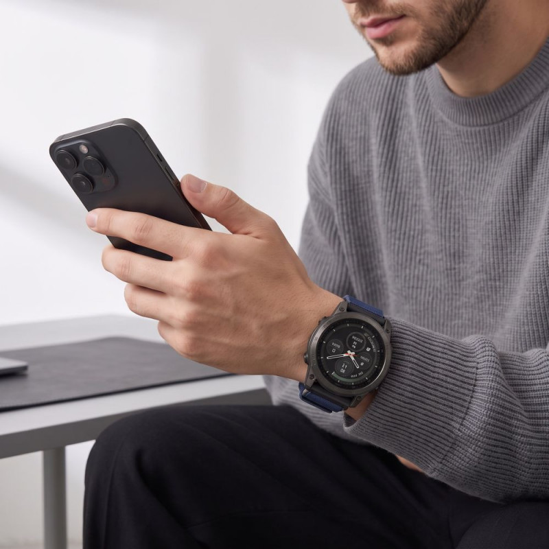 Tech-Protect Nylon Classic náramok na hodinky pre Garmin Fenix 5X / 5X Plus / 6X / 6X Pro / 7X / 8 / 8 Pro / 9 / 9 Pro 47 mm, Midnight Navy