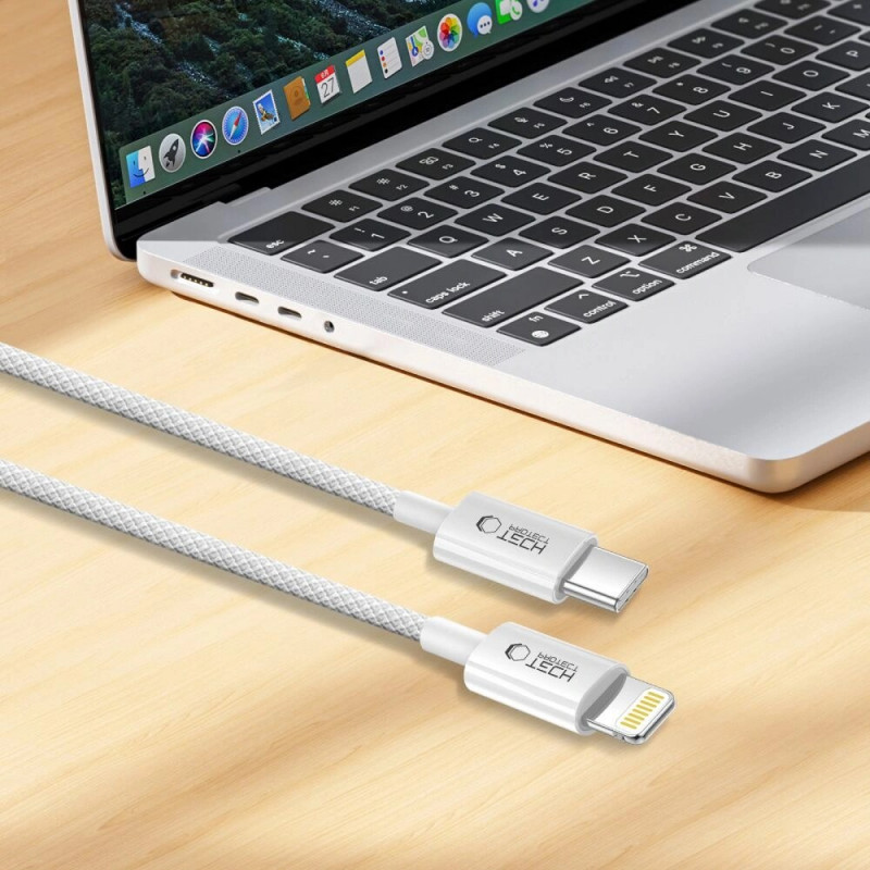 Kábel Tech-Protect Ultraboost Lite USB-C / Lightning PD27W/3A 100 cm, cool grey
