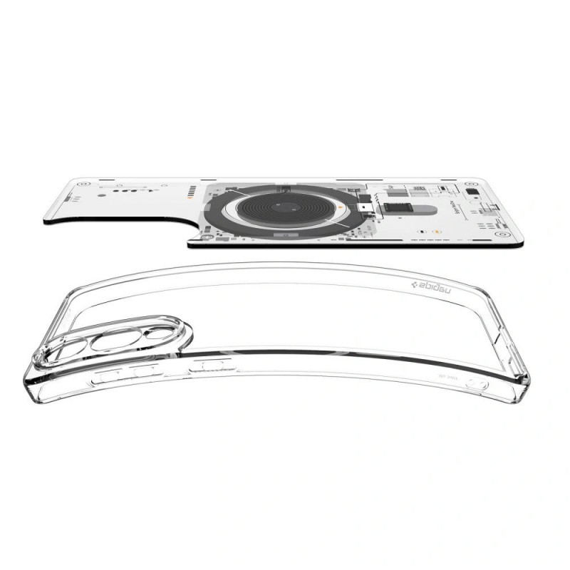 Puzdro Spigen Ultra Hybrid Mag MagSafe ACS09416 pre Samsung Galaxy S25 Edge, Neo One, transparentné