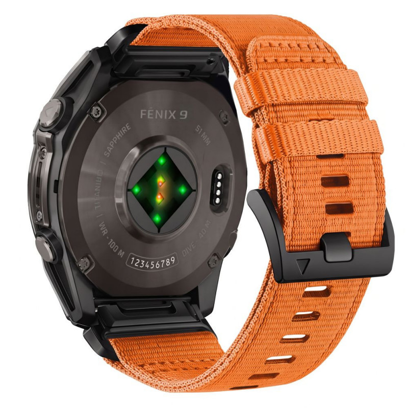 Tech-Protect Nylon Classic hodinkový remienok pre Garmin Fenix 5X / 5X Plus / 6X / 6X Pro / 7X / 8 / 8 Pro / 9 / 9 Pro 51 mm, Signal Orange