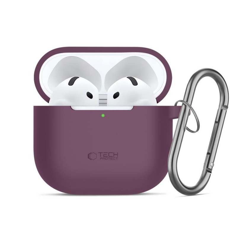 Tech-Protect Silikónové puzdro Hook pre Apple AirPods 4 / 5 THP6094, burgundy