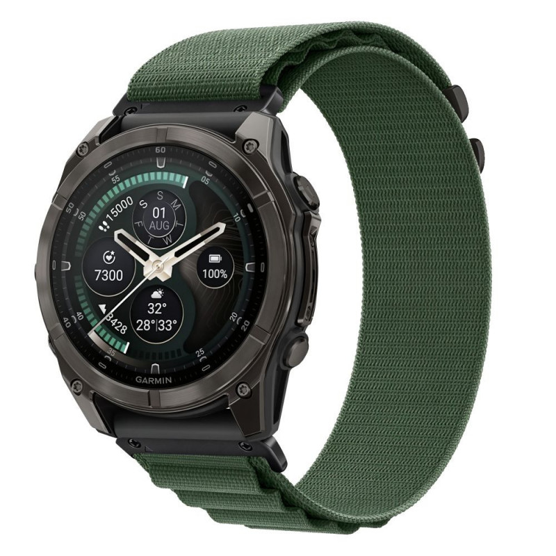 Tech-Protect Nylon Pro remienok na hodinky pre Garmin Fenix 5X / 5X Plus / 6X / 6X Pro / 7X / 8 / 8 Pro / 9 / 9 Pro (47 mm), military green