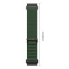 Tech-Protect Nylon Pro remienok na hodinky pre Garmin Fenix 5X / 5X Plus / 6X / 6X Pro / 7X / 8 / 8 Pro / 9 / 9 Pro (47 mm), military green