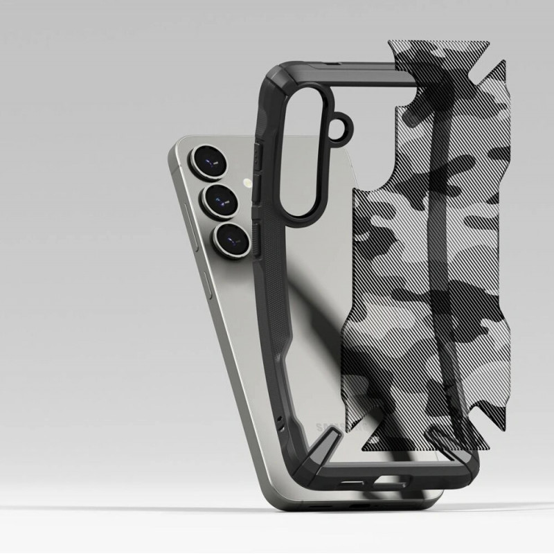 Ringke Fusion-X puzdro pre Samsung Galaxy S25+, camo black