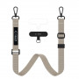 Tech-Protect C6S Rope Crossbody 2-in-1 šnúrka na telefón cez telo, Cosmic Latte (béžová)