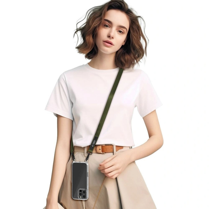 Tech-Protect C6S Rope Crossbody šnúrka na telefón 2-in-1, Cargo Khaki (olivová)