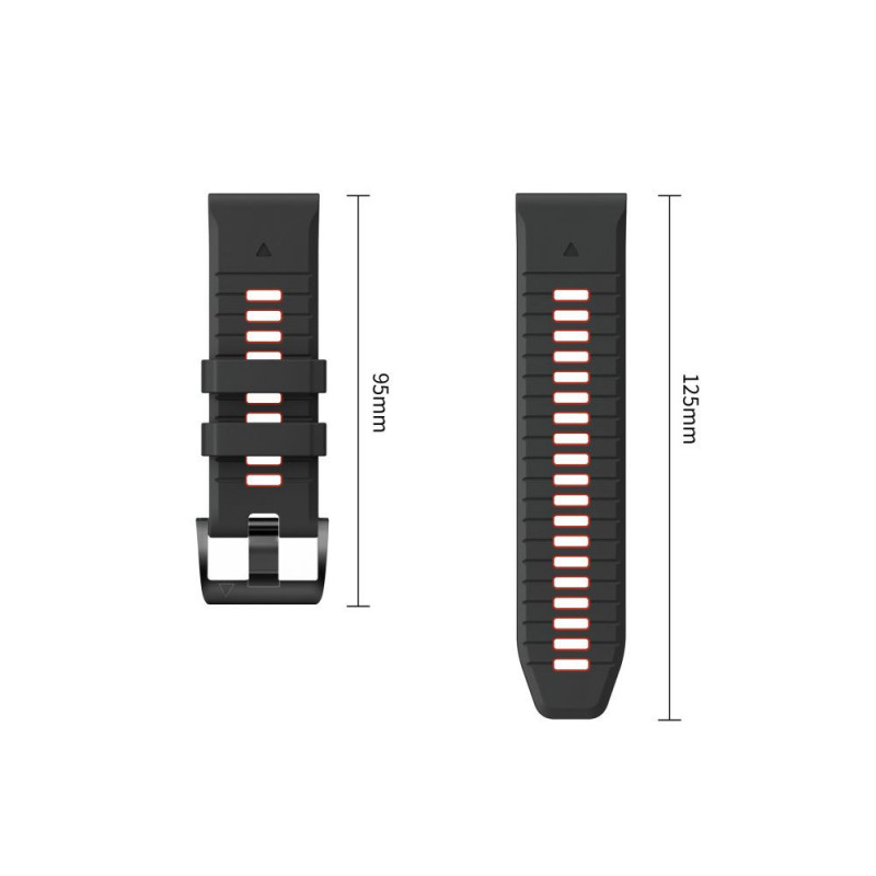 Remienok na hodinky Tech-Protect Iconband Pro pre Garmin Fenix 5X / 5X Plus / 6X / 6X Pro / 7X / 8 / 8 Pro / 9 / 9 Pro (47 mm), čierny / červený