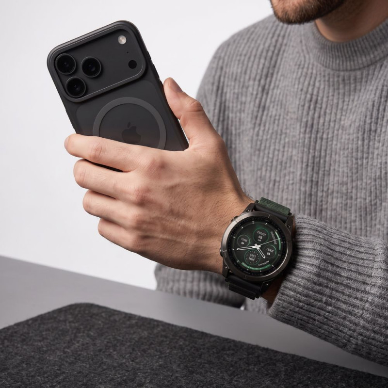 Tech-Protect Nylon Pro THP6034 remienok na hodinky pre Garmin Fenix 5X / 5X Plus / 6X / 6X Pro / 7X / 8 / 8 Pro / 9 / 9 Pro (51 mm), zelený / čierny