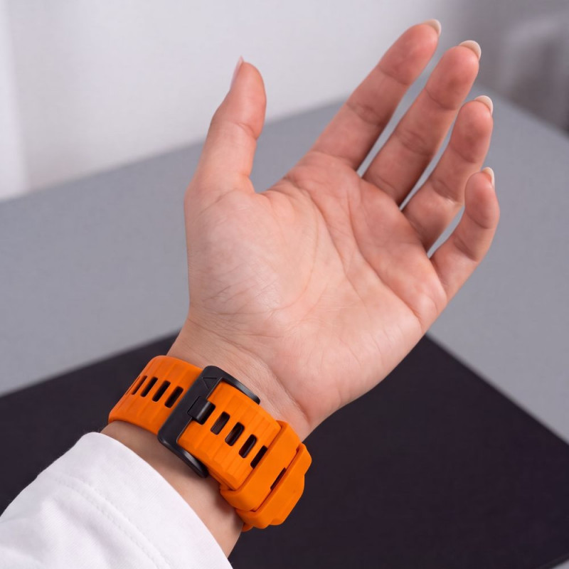 Tech-Protect Iconband Pro THP6048 remienok na hodinky pre Garmin Fenix 5X / 5X Plus / 6X / 6X Pro / 7X / 8 / 8 Pro / 9 / 9 Pro (47 mm), oranžový / čierny