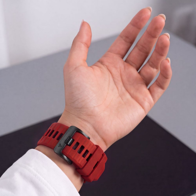 Tech-Protect Iconband Pro THP6050 remienok na hodinky pre Garmin Fenix 5X / 5X Plus / 6X / 6X Pro / 7X / 8 / 8 Pro / 9 / 9 Pro (47 mm), červený / čierny
