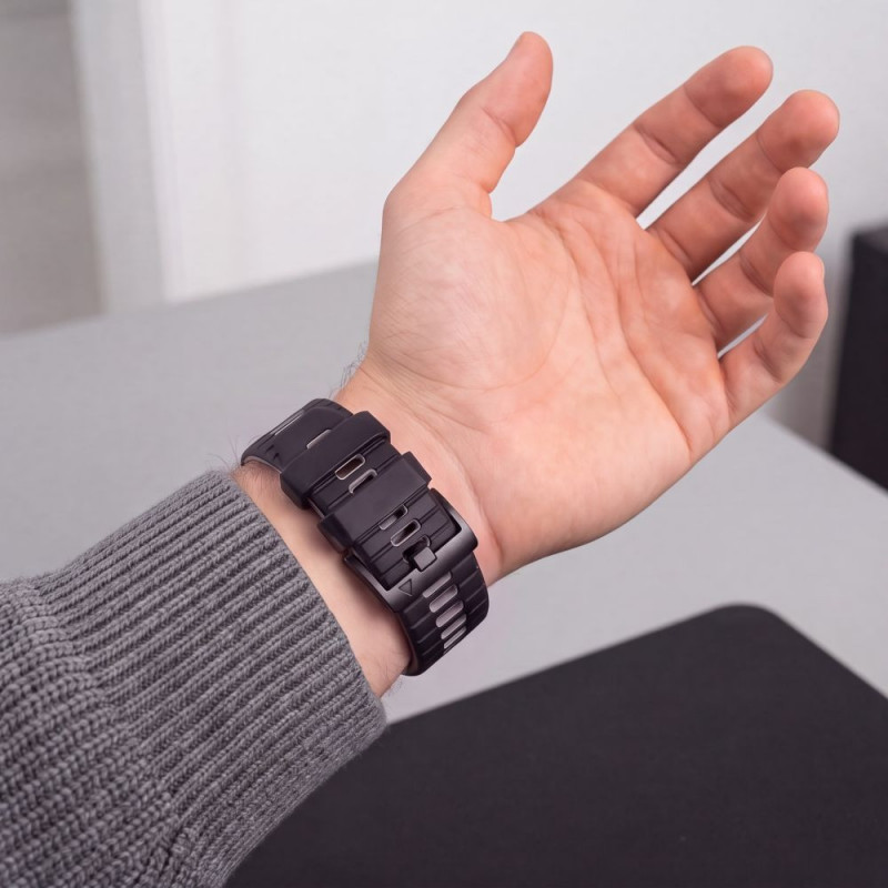 Remienok na hodinky Tech-Protect Iconband Pro THP6046 pre Garmin Fenix 5X / 5X Plus / 6X / 6X Pro / 7X / 8 / 8 Pro / 9 / 9 Pro (47 mm), čierny / sivý