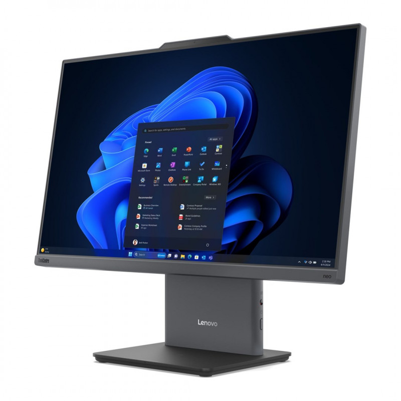 Lenovo ThinkCentre neo 50a G5 All-in-One PC, 23,8" FHD Touch, Intel Core 7 240H, 16 GB DDR5 RAM, 1 TB SSD, Windows 11 Pro, Luna Grey + Kensington K64467M-M1