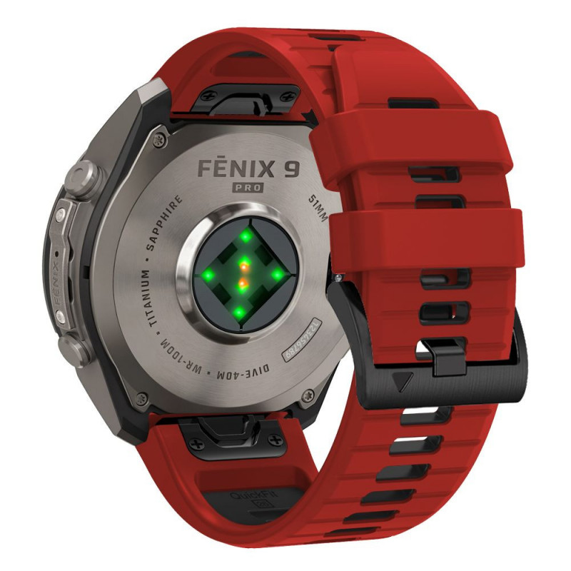 Tech-Protect Iconband Pro THP6043 remienok na hodinky pre Garmin Fenix 5X / 5X Plus / 6X / 6X Pro / 7X / 8 / 8 Pro / 9 / 9 Pro (51 mm), červený / čierny