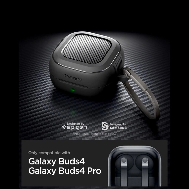 Spigen puzdro Rugged Armor pre Samsung Galaxy Buds 4 / 4 Pro, matná čierna