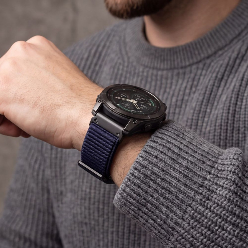 Tech-Protect NylonLoop THP6105 remienok na hodinky pre Garmin Fenix 5X / 5X Plus / 6X / 6X Pro / 7X / 8 / 8 Pro / 9 / 9 Pro (51 mm), námornícka modrá