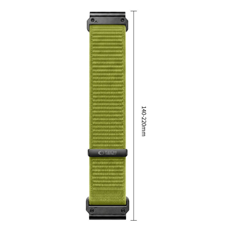 Tech-Protect NylonLoop THP6106 remienok na hodinky pre Garmin Fenix 5X / 5X Plus / 6X / 6X Pro / 7X / 8 / 8 Pro / 9 / 9 Pro (51 mm), electric lime
