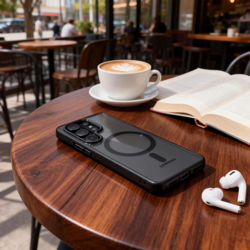 Tech-Protect Magmat MagSafe puzdro pre Samsung Galaxy S26 Ultra, čierna/transparentná