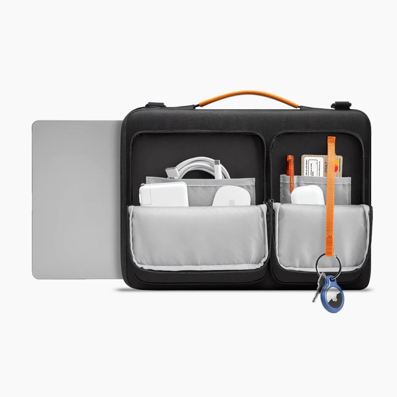 Taška na notebook Tech-Protect Defender Bag THP4355 13-14", čierna/oranžová