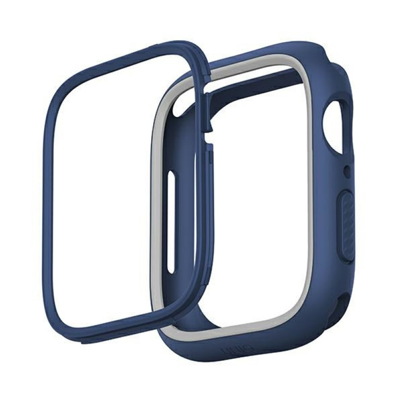 UNIQ Moduo puzdro pre Apple Watch 4/5/6/7/8/9/SE 44/45 mm, modro-sivé