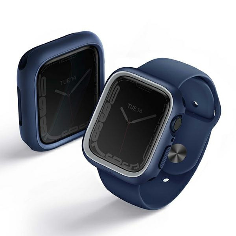 UNIQ Moduo puzdro pre Apple Watch 4/5/6/7/8/9/SE 44/45 mm, modro-sivé
