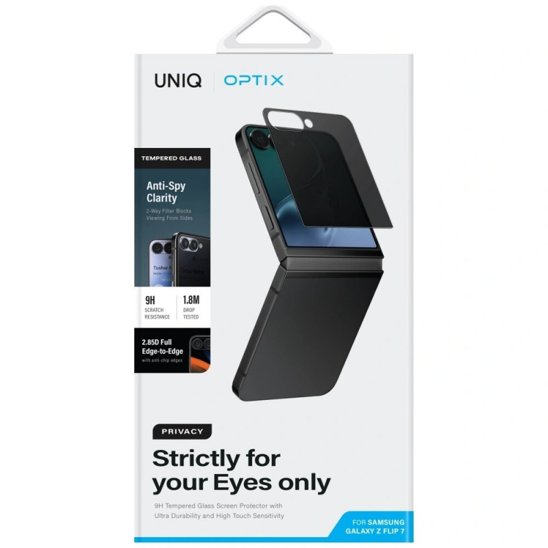 UNIQ Optix Privacy tvrdené sklo na ochranu súkromia pre Samsung Galaxy Z Flip7
