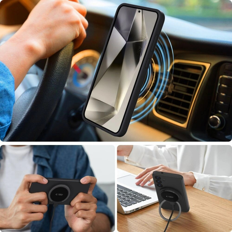 Tech-Protect silikónové puzdro MagSafe pre Samsung Galaxy S26+, čierne