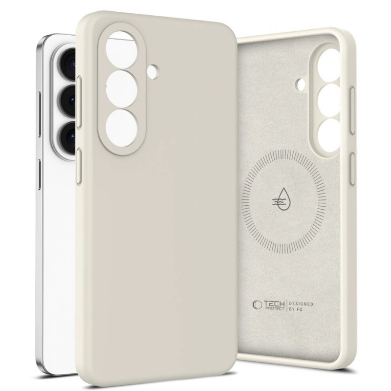 Tech-Protect Silikónové puzdro MagSafe pre Samsung Galaxy S26+, Cosmic Latte