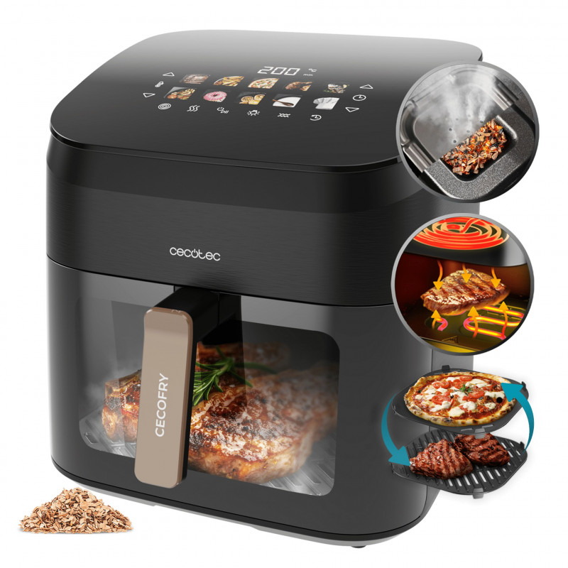 Cecotec Cecofry&Grill Smokin' 8500 fritéza bez oleja, 8,5 L, 2200 W, čierna