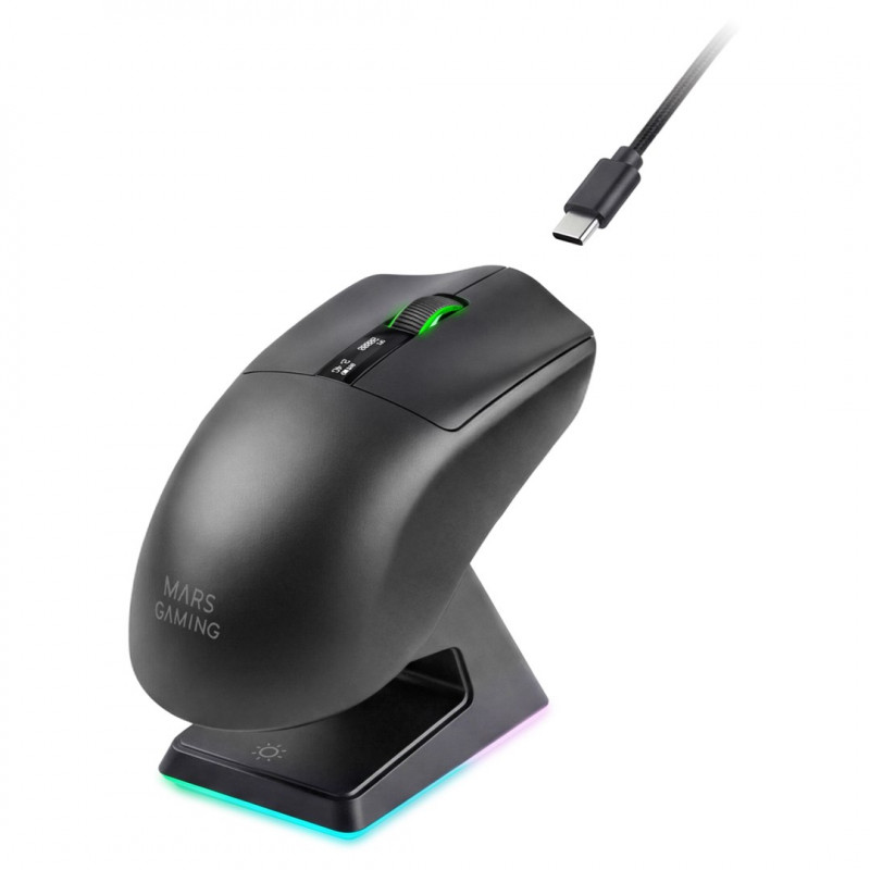Mars Gaming MMW-ELITE bezdrôtová herná myš, 20000 DPI, Bluetooth 5.4, 2.4 GHz, čierna