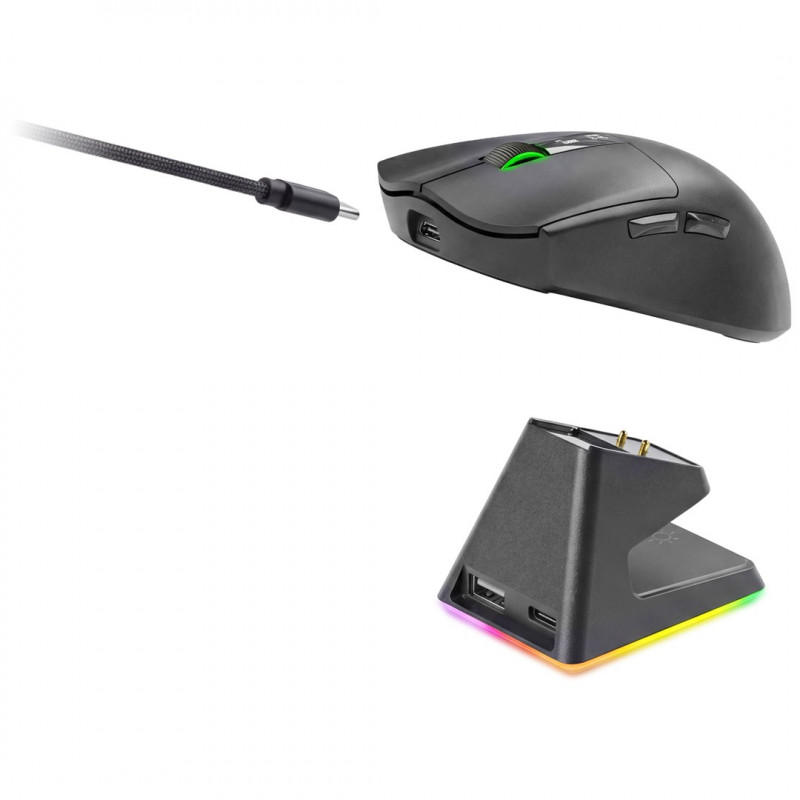 Mars Gaming MMW-ELITE bezdrôtová herná myš, 20000 DPI, Bluetooth 5.4, 2.4 GHz, čierna