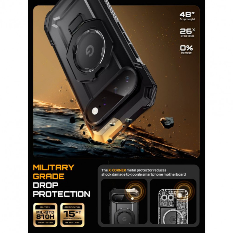 Supcase UB Grip Mag MagSafe puzdro pre Google Pixel 11 Pro XL, čierne