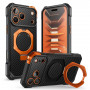 Supcase UB Grip Mag MagSafe aramidové puzdro pre Apple iPhone 17 Pro Max / 18 Pro Max, čierne/oranžové
