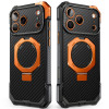 Supcase UB Grip Mag MagSafe aramidové puzdro pre Apple iPhone 17 Pro Max / 18 Pro Max, čierne/oranžové
