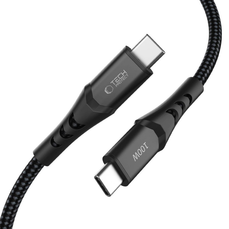 Kábel Tech-Protect UB11T Ultraboost USB-C / USB-C, PD 100W, 100 cm, čierny
