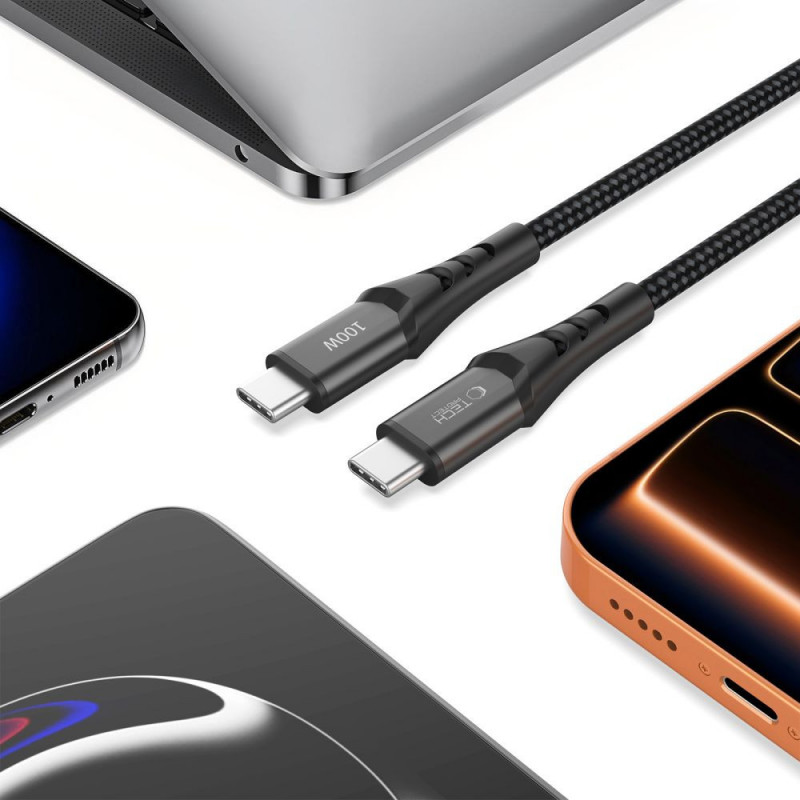 Kábel Tech-Protect UB11T Ultraboost USB-C / USB-C, PD 100W, 100 cm, čierny
