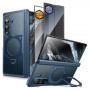 Supcase UB Aero MagSafe puzdro pre Samsung Galaxy Z Fold 8 Ultra s tvrdeným sklom a sklom na ochranu súkromia, Aramid Blue