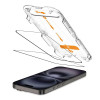 Tech-Protect Quick Set+ tvrdené sklo na ochranu displeja pre Apple iPhone 15 / 16, čierne (2 ks)