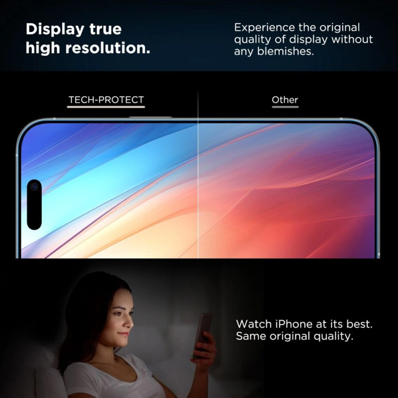 Tech-Protect Quick Set+ tvrdené sklo na ochranu displeja pre Apple iPhone 16 Pro, čierna (2 ks)